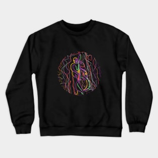 Abstract Colorful Bass Musician Crewneck Sweatshirt